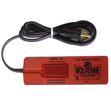 Zerostart Silicone Pad, Adhesive - 125W, 240V, 1A - 6in. 15.3 Cm X 1-1/2in. 3.8 Cm Csa/Ce 3400082